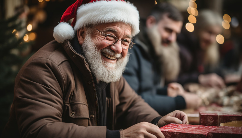 Les adultes et les cadeaux de Noël